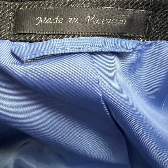 Chaps Men's 44L Black Gray Two Button Blazer Business Suit Jacket Office Career - Picture 3 of 12